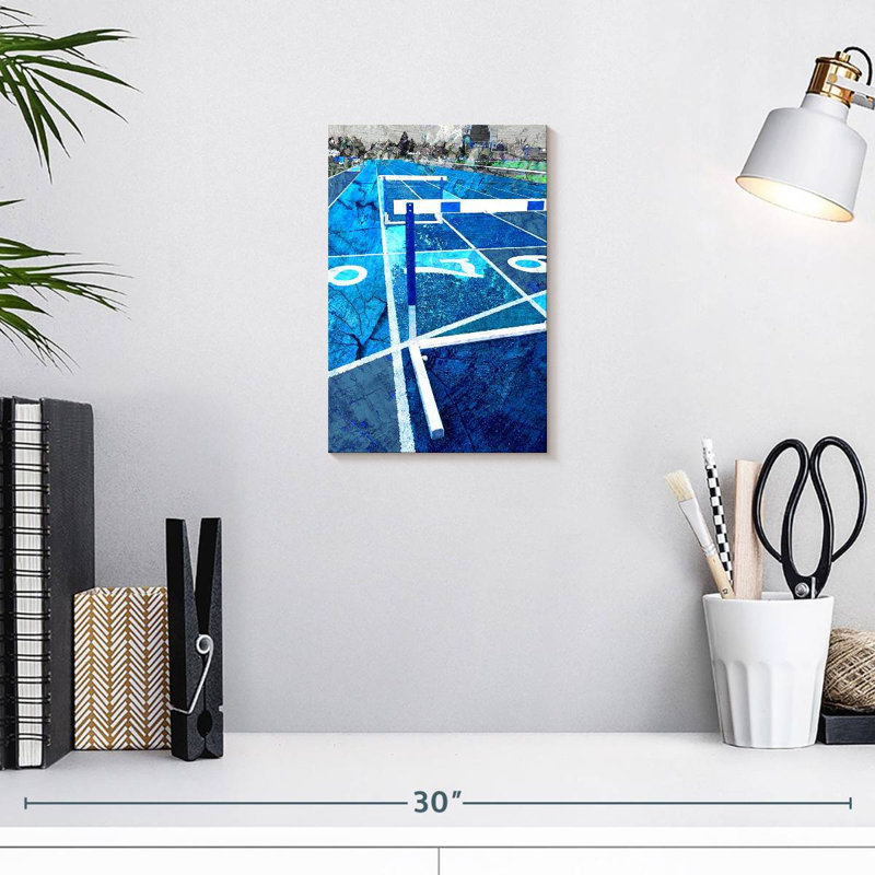 Sireci Track and Field Blue Splash, 12" H x 8" W