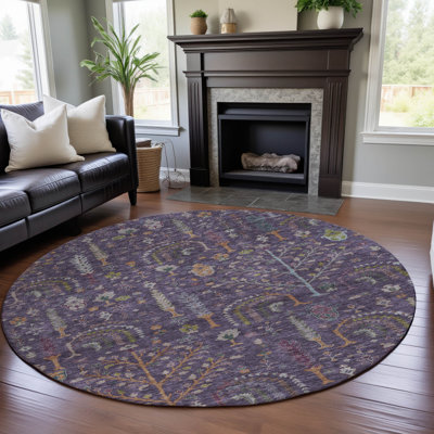 Tapis floral Gurubaksh AMF1152 lavable à la machine de qualité supérieure