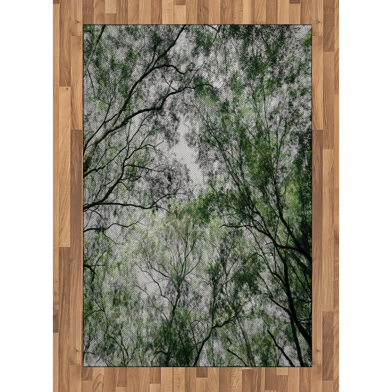 Scenery High Density Long Fiber Poly Threads Decorative Area Rug Carpet, Rectangle 4' x 5'8"