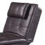 Chaise longue moderne en cuir synthétique brun Padilla avec coussin et USB