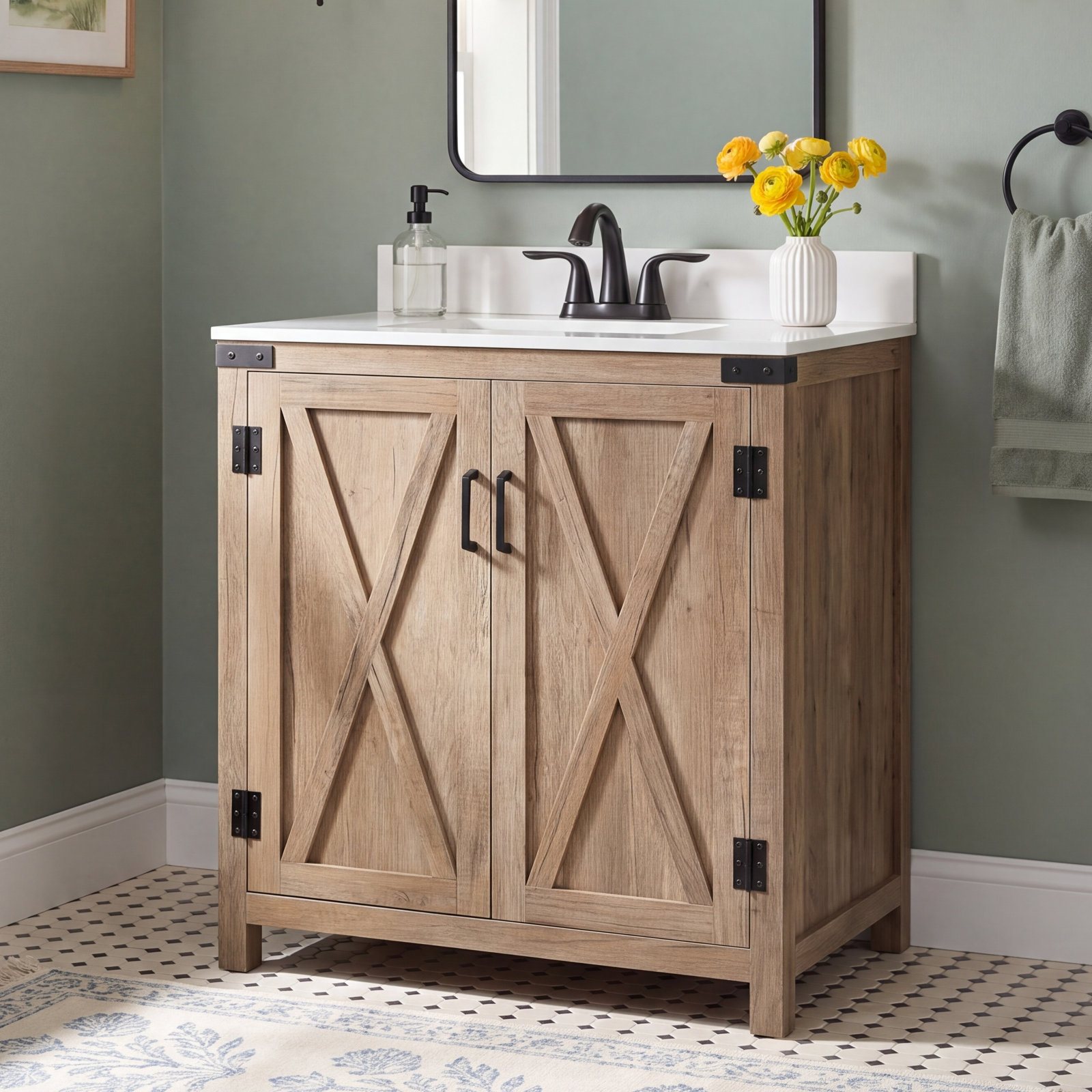 Slayton 30 " Single Bathroom Vanity, Natural Oak