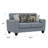 Soft Blue Upholstered Loveseat