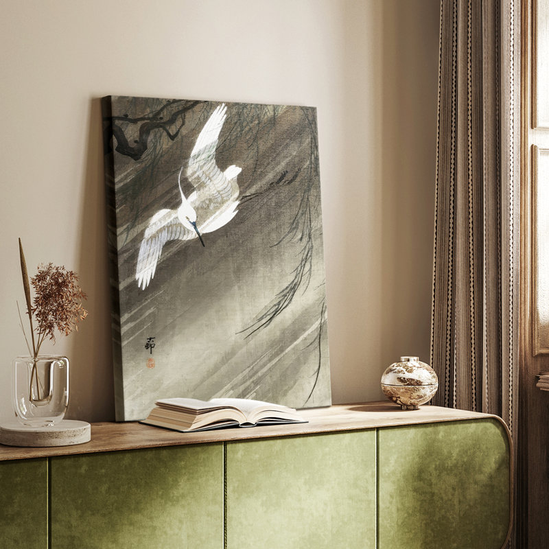 Koson's Flying Herons II - galerie Cavas sur mesure, H 60 po x l 40 po