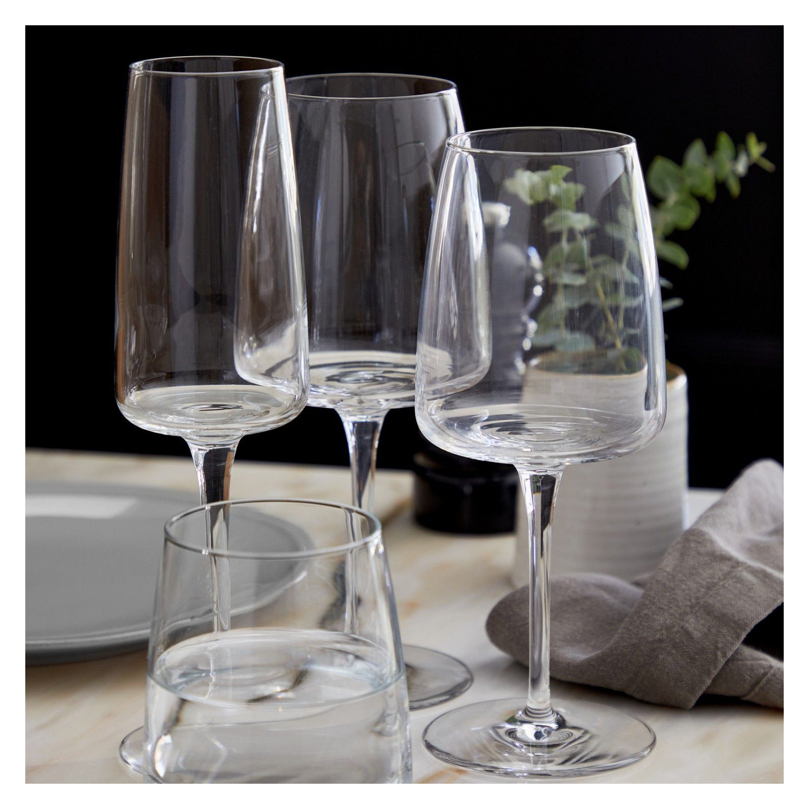 Vine Red Wine Glasses 16 oz, Clear