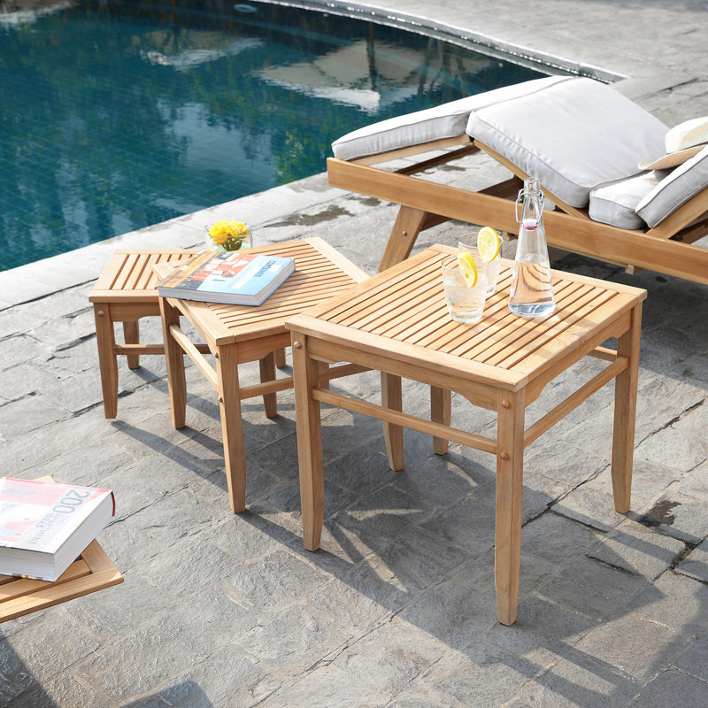 Christa Square Outdoor Side Table , 19.5'' in. W 19.5'' in. D