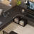Black Rectangular Solid Wood desk-533863600-533863602