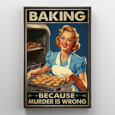 Lippitt Woman Baking 3 On Canvas Print