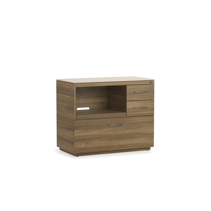 Sequel Studio Multifunction Credenza - 6617, Neo Walnut/Bronze