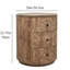 Ensemble de commode d'appoint cylindrique à 3 tiroirs