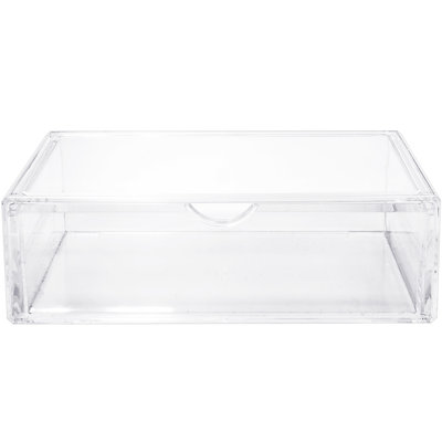 Sorbus Single Cosmetic Acrylic Drawers for Organizing, Stackable, Large in Clear