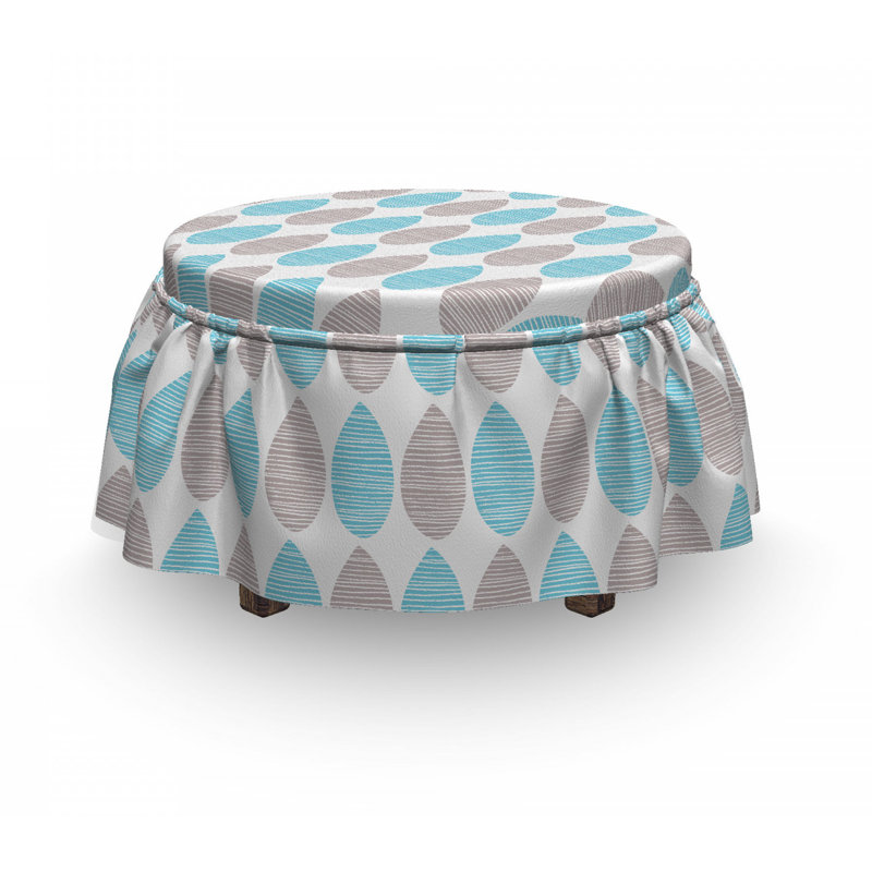 Housse pour repose-pieds arrangement de feuillage