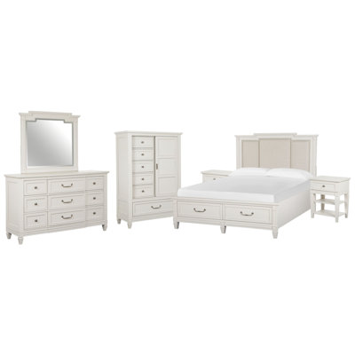 Murtagh Panel Upholstered Storage Bed With 2 Open Nightstands