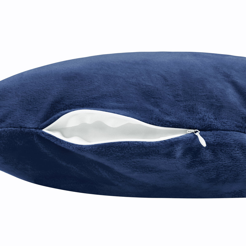 Taies d'oreiller pour tout-petits, taies d'oreiller à fermeture à glissière de couleur unie, 13 po x 18 po, Marine