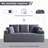 Boneless Modern Corduroy Loveseat Sofa, Compression Cloud Couch with 2 Pillows & 2 Cup Holders, No Assembly Couch in a Box for Small Space-1023267779-1019291158