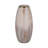 Jocelyn Modern Textured Tall Glass Vase for Home Decor - Decorative Table Flower Vase with Metal Rim for Living Room Styling and Tabletop Display - Tan-1287238130-1287238128