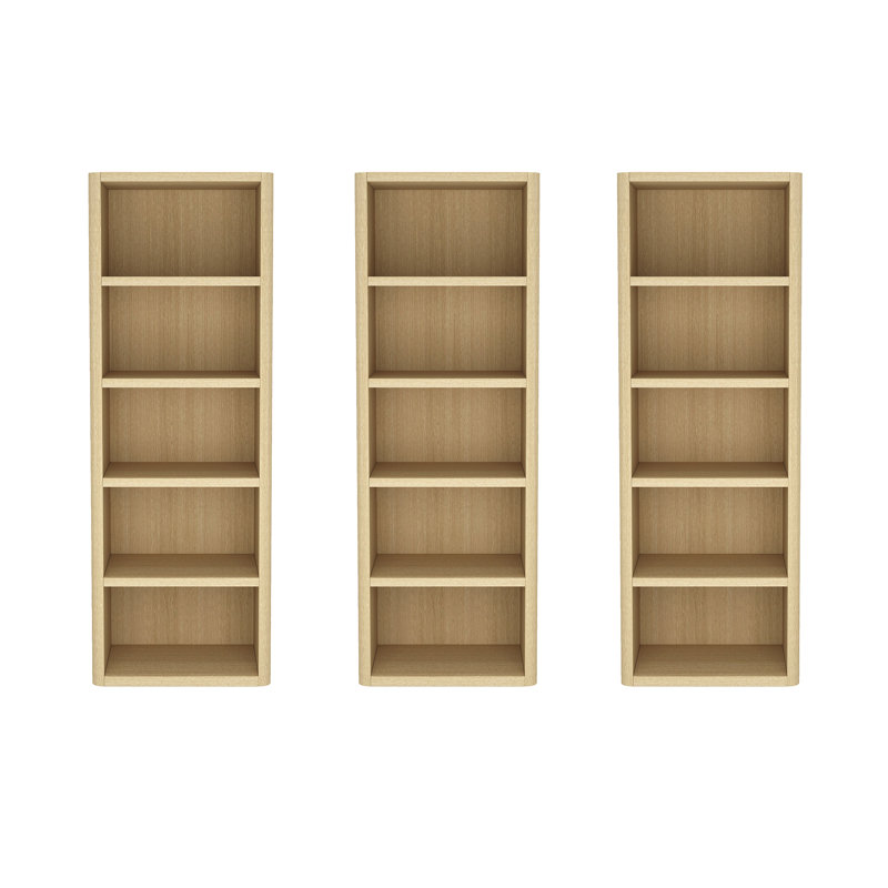 Bibliothèque moderne à 5 tablettes H 79 po x l 28 po Rivington, Chêne naturel