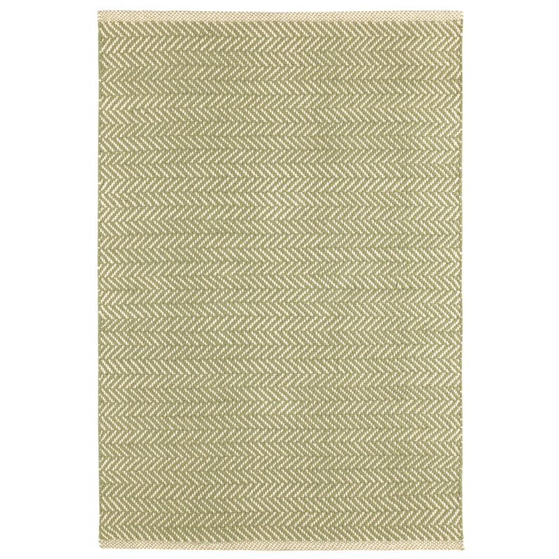 Tapis en coton tissé à la main Herringbone, Rectangle 7 pi 6 po x 9 pi 6 po