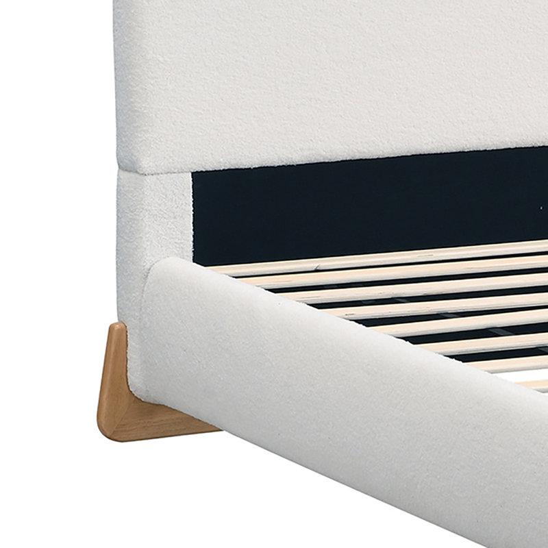 Lit plateforme tapissier moderne très grand - Aucun sommier nécessaire, Très grand