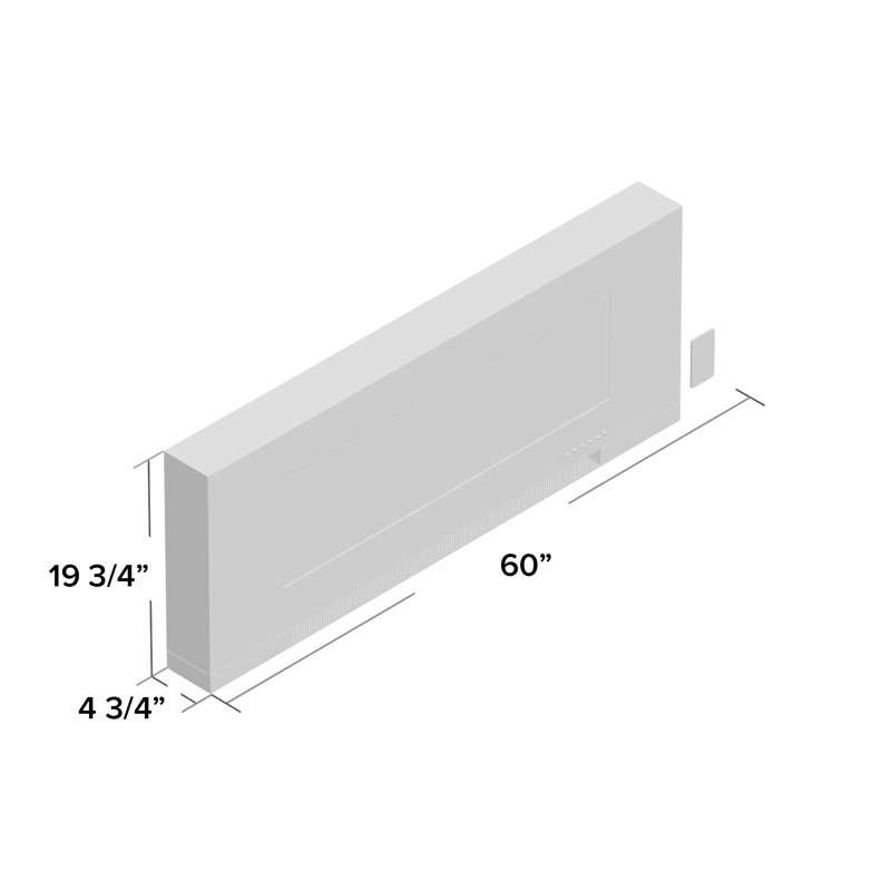 60-Inch White Wall-Mount Electric Fireplace with LED Flames