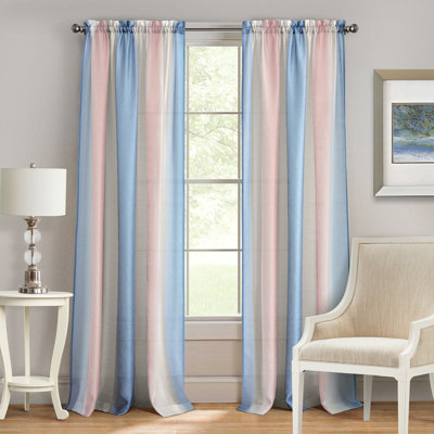 Paire de rideaux semi-transparents avec passe-tringle Spangler Elegant