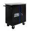 Chariot à outils à double porte avec comptoir en acier inoxydable et 2 freins noir + armoire bleue 4 25,88 pouces de hauteur