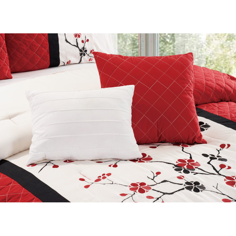 Excalibur Modern & Contemporary Polyester Floral Comforter, Twin