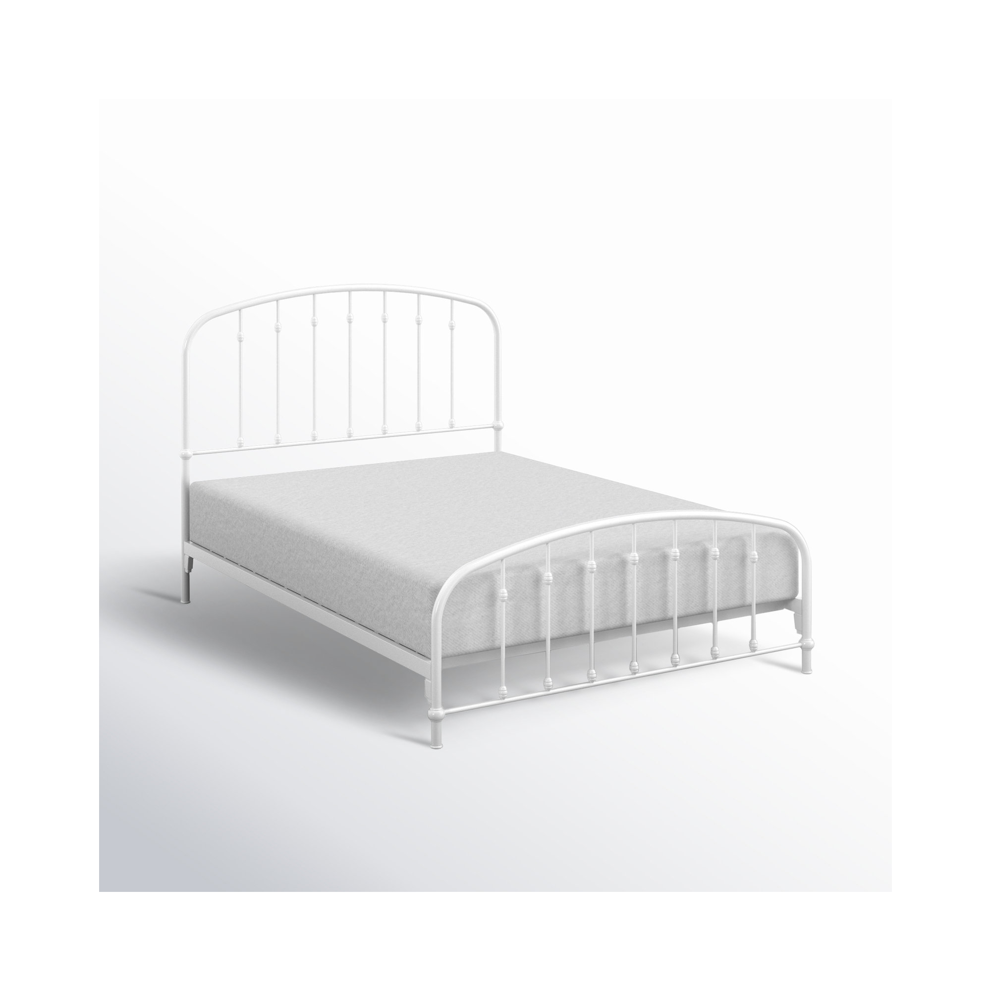 Wadsworth Metal Bed, White, Twin