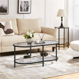 Caoimhlin Glass Top Coffee Table
