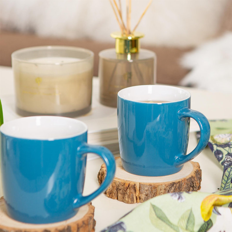 Argon Tableware - Coloured Coffee Mugs, Blue