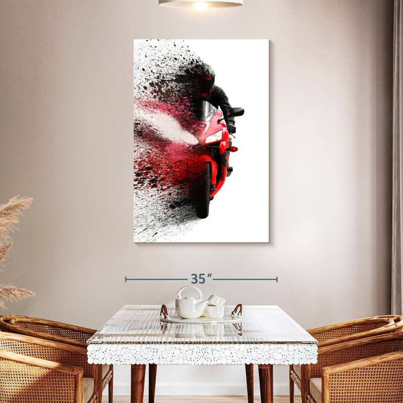 Mehar Fading Motorcycle, 48" H x 32" W