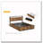 Queen Size Bed Frame with 8 Storage Drawers, LED Headboard with Charging Station, Metal Platform Bed Frame, No Box Spring Needed, Noise-Free, Stable and Solid, BLACK-2025908272-2029645843