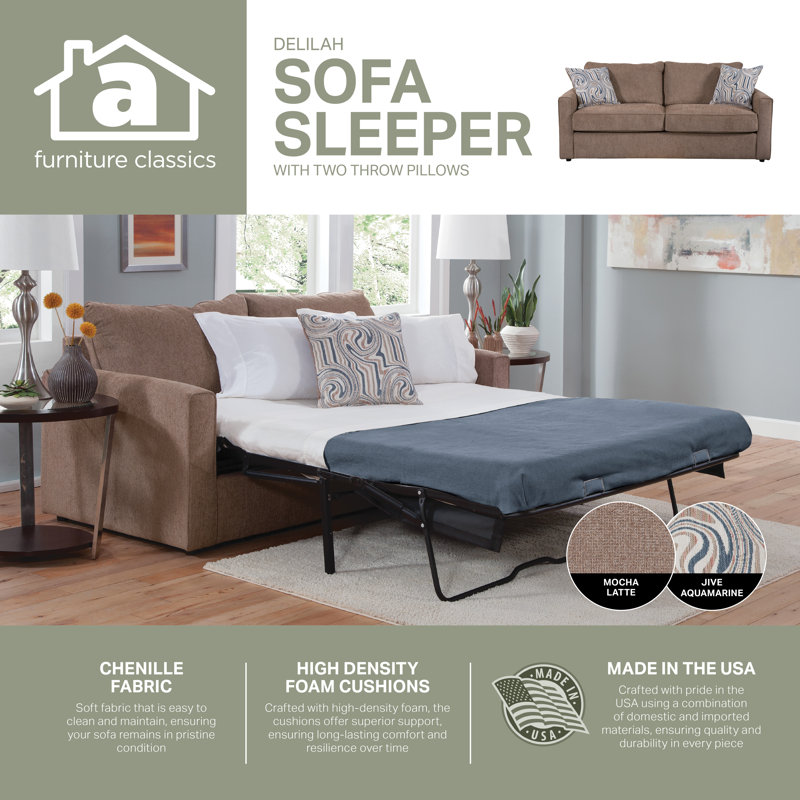 Zyheir Upholstered 77'' Sleeper Sofa