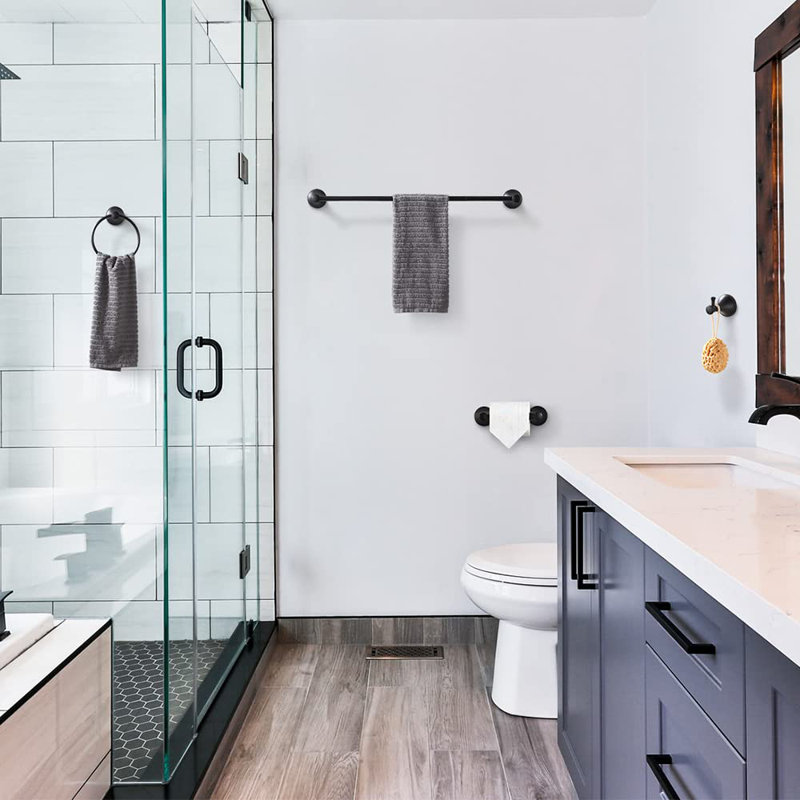 4 - Piece Bathroom Hardware Set, Matte Black