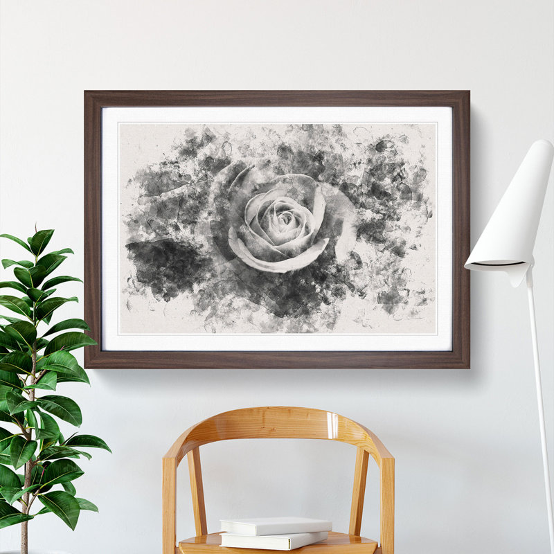 Rose Rodion Kutsaev - Picture Frame Painting Print, Walnut Framed, 45cm H x 63cm W x 2cm D