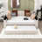 Wood Upholstered Daybed with Integrated Bluetooth Audio System, Storage Armrests and Trundle-925645984-925645985