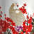 Fleur de cerisier avec grue blanche