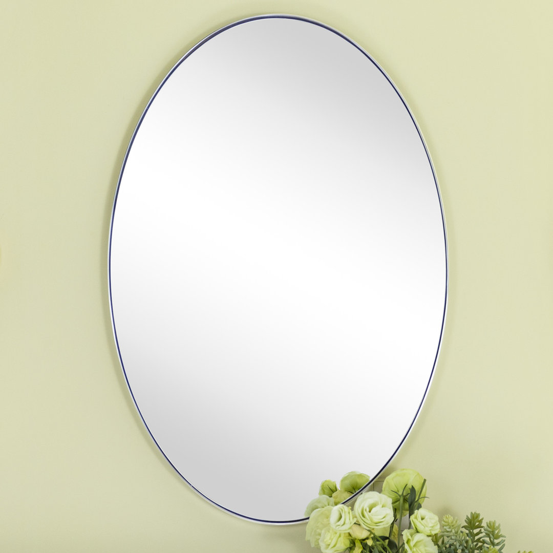 Javell Metal Oval Mirror Ebern Designs 