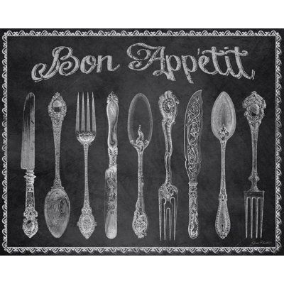 «Chalkboard Art - Bon Appetit» par Jean Plout - impression d'art graphique