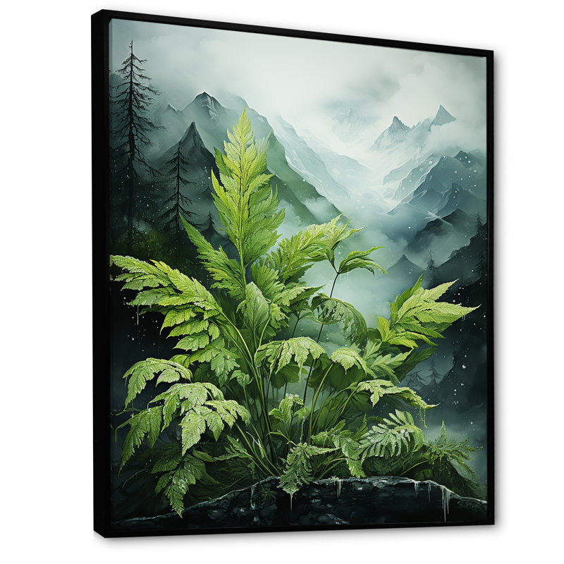 Ferm Adventure in Chinese Mountain sur toile, Cadre flottant noir, H 32 po x l 24 po x P 1 po