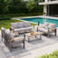 Ensemble de conversation de patio moderne en aluminium avec coussins amovibles faciles à nettoyer-1907389587