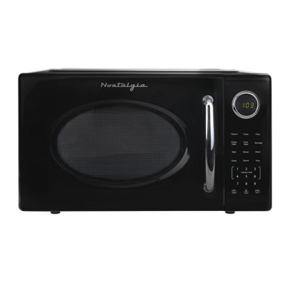 Retro 1.1 Cu Ft Countertop Microwave, Black