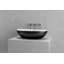 Vast Studio Black Iron/White  Vessel Sink – Oval Countertop Basin with Smooth White Interior, Metallic Luxury Finish & Modern Spa-Inspired Sculpted Design-870689958