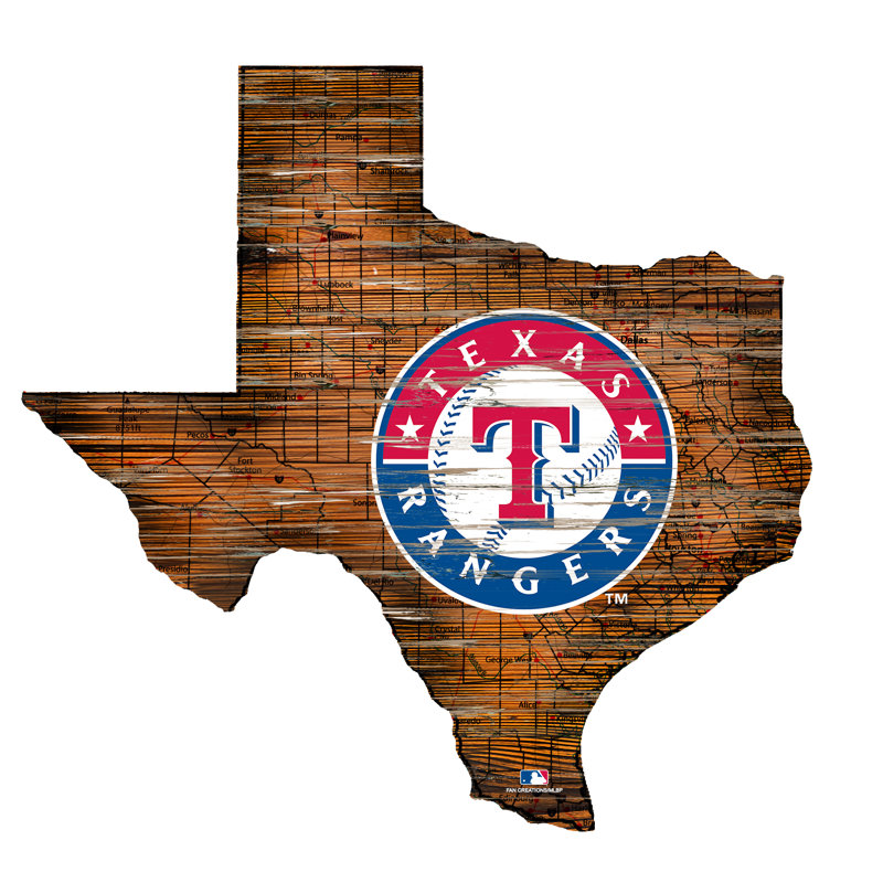 Décoration murale logo 24 états mlb team, Rangers du Texas