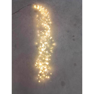  Platinum LED Big Seed Cluster Warm White 832 ct String Christmas Lights 8 ft.