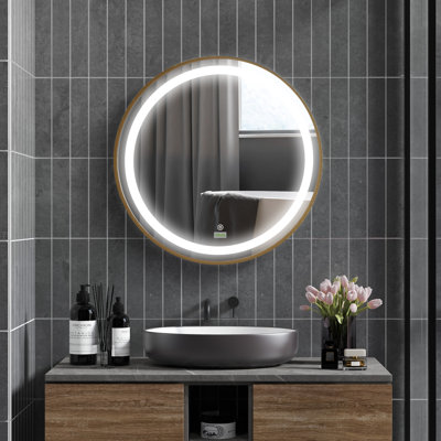 Torven Metal Round Mirror