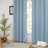 Full Blackout Faux Linen Look Thermal Insulated Grommet Curtains (Set of 2)-811484121-811484116