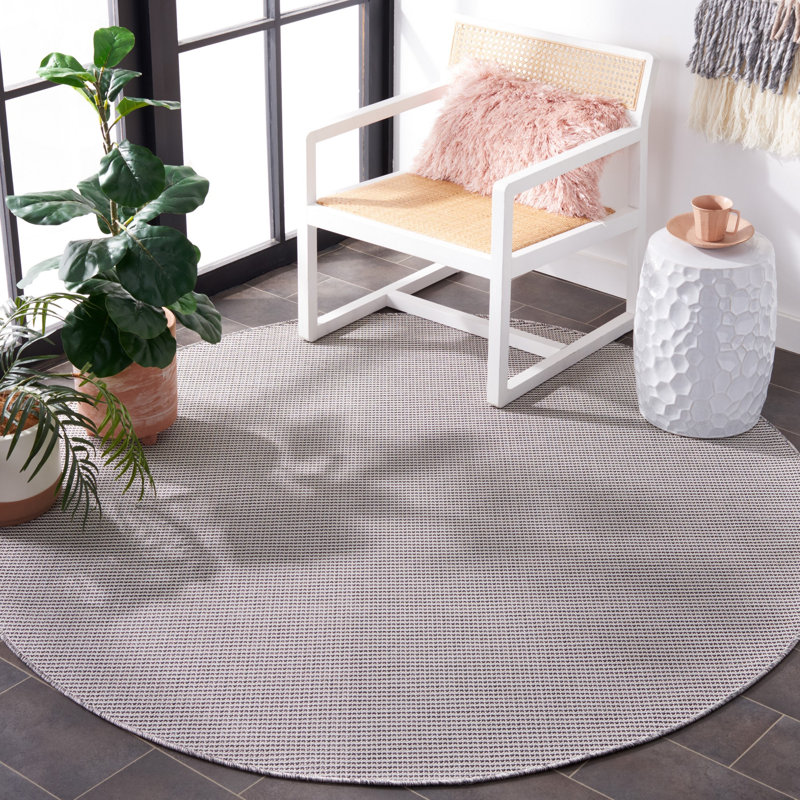 Msr400 Performance Solid Color Indoor/Outdoor Area Rug, Round 6'5"