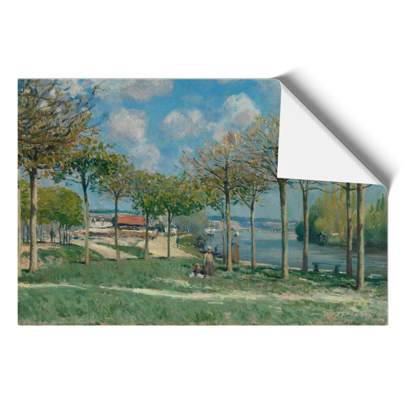 View Of Marly From Coeur-Volant by Alfred Sisley - No Frame Painting, 42cm H x 59cm W x 0.1cm D