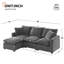 Canapé modulaire en chenille avec disposition personnalisable et mousse haute densité pour un confort et une durabilité ultimes