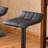 Ensemble de tables de bar Belham et 2 tabourets de bar pivotants en cuir reconstitué noir Belham